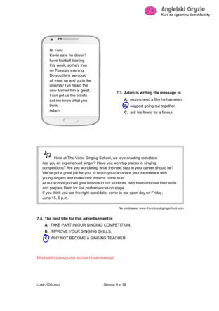 Próbny egzamin ósmoklasisty 2026: Odpowiedzi, arkusz CKE z angielskiego. Mamy rozwiązany cały arkusz z języka angielskiego 14.01.2026