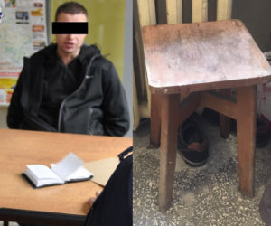 Włamał się, żeby pospać na taborecie