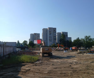 Budowa inwestycji Ale! KEN przy metrze Imielin w Warszawie