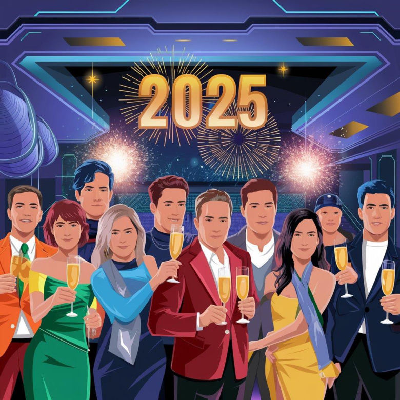 Kartki noworoczne 2025 z życzeniami