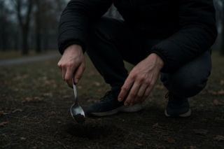 Dilerzy zakopywali narkotyki na Pomorzanach? Mieszkańcy zareagowali błyskawicznie. Policja zatrzymała 33‑latka