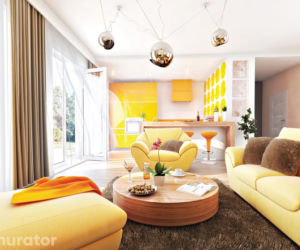 Salon z kuchnią