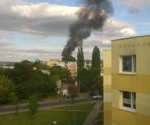 Pożar w centrum Bydgoszczy! Kłęby dymu nad miastem
