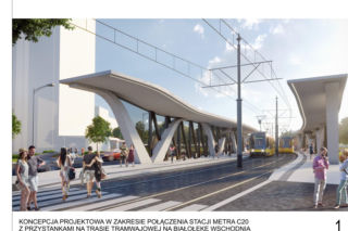 Projektowany tramwaj na Zieloną Białołękę w Warszawie