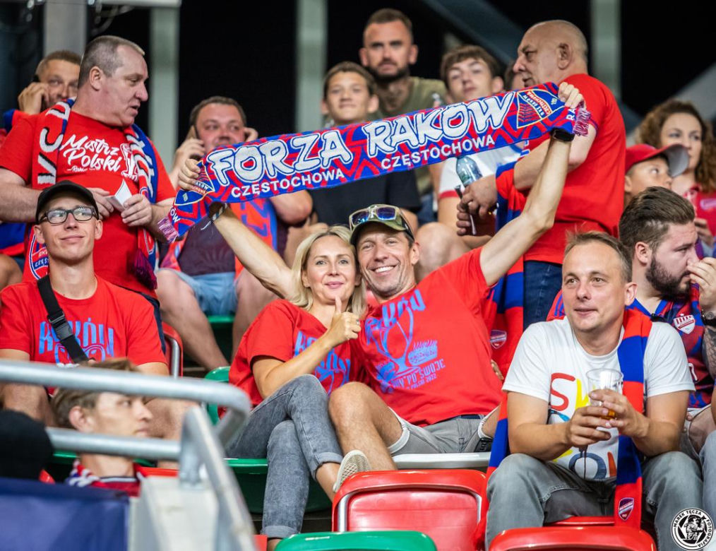 Raków Częstochowa - FC Kopenhaga Zdjęcia kibiców
