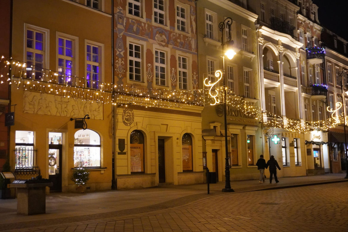 Poznań na wieczór przed Wigilią