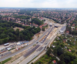 Budowa węzła Łękno - lipiec 2021