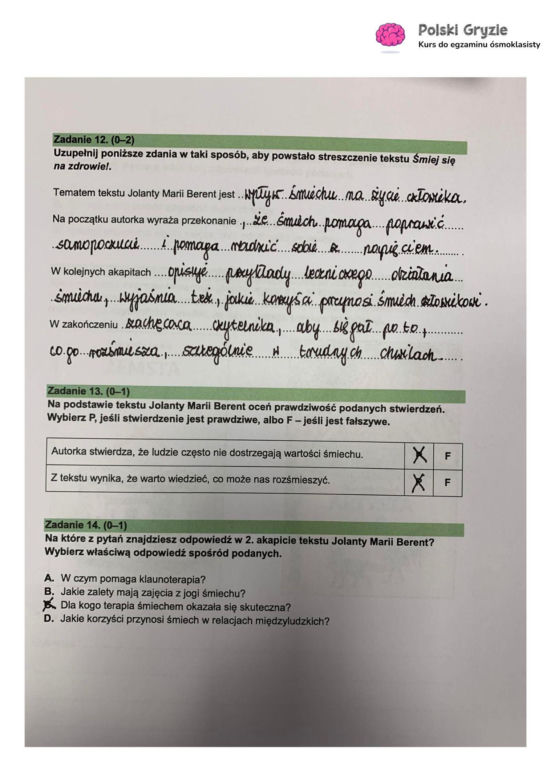 Próbny egzamin ósmoklasisty 2026 CKE: język polski - wszystkie odpowiedzi do arkusza CKE 12.01.2026