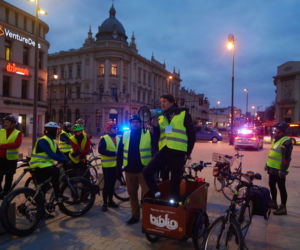 Rowerzyści i rolkarze razem! Referendalna Masa Krytyczna