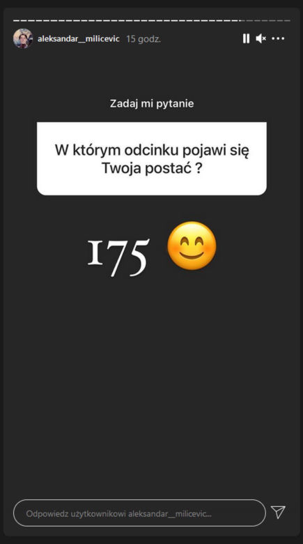 Aleksandar Milićević (Marek 2) na Instagramie o roli w serialu BrzydUla