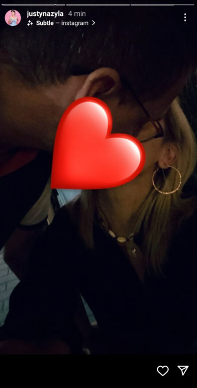 Justyna Żyła w namiętnym pocałunku z tajemniczym mężczyzną