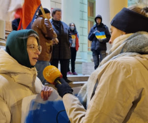 Lublin: protest wobec rosyjskiej agresji na Ukrainę
