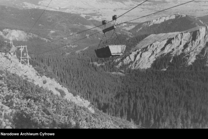 Budowa kolejki na Kasprowy Wierch, rok 1935