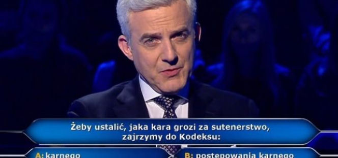 Kara za sutenerstwo - kodeks. Odpowiedź na pytanie z Milionerów? 