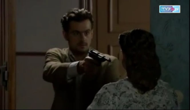 CZAS HONORU 5, odc. 62. Janek (Antoni Pawlicki) i Lena (Agnieszka Więdłocha)