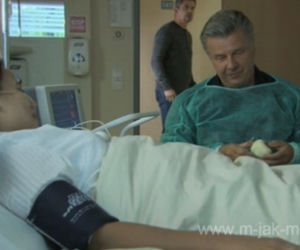 ''M jak miłość'' Madzia (Anna Mucha) Wojciech (Emilian Kamiński) Wiktor (Piotr Grabowski)