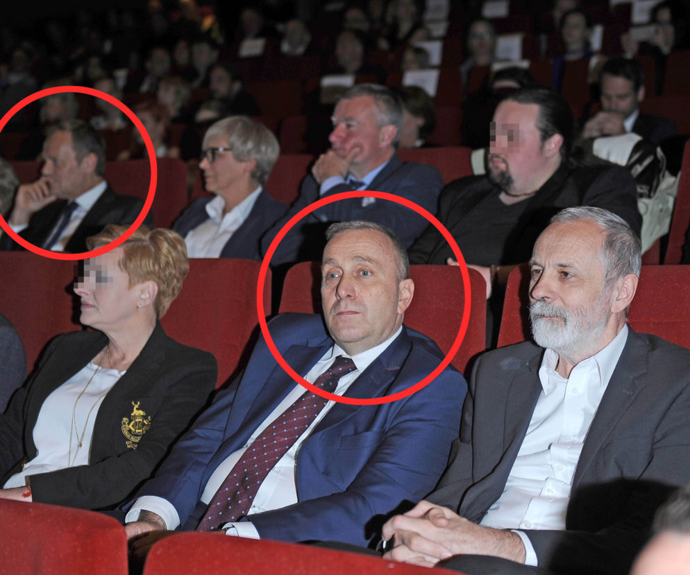 DONALD TUSK I GRZEGORZ SCHETYNA NA PREMIERZE.