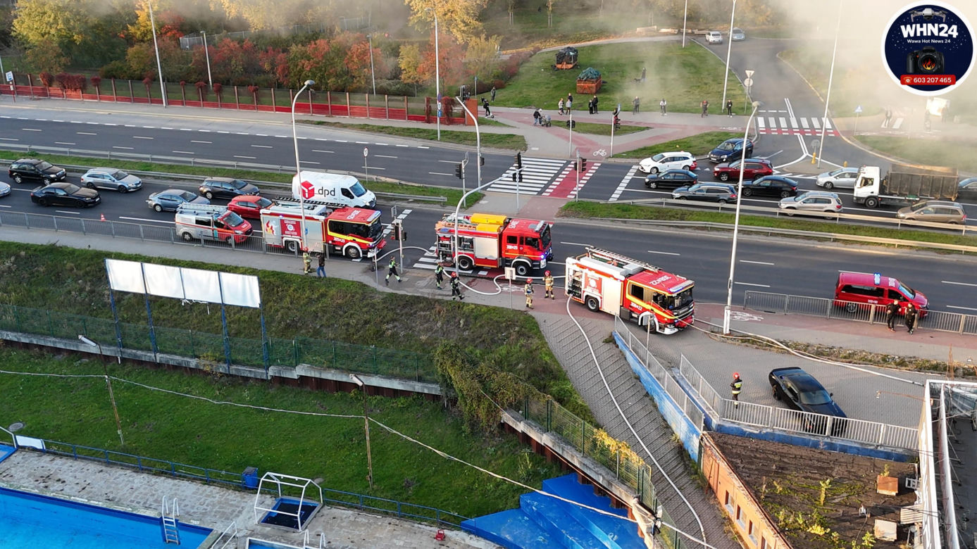 Pożar sklepu rowerowego przy Wale Miedzeszyńskim