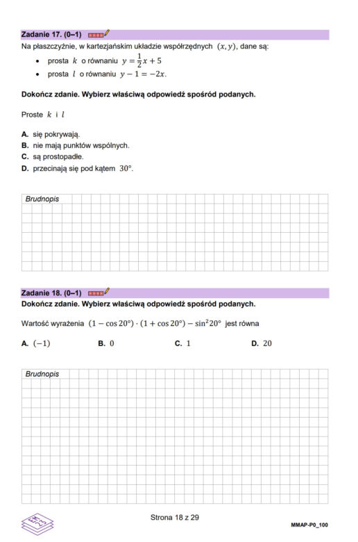 Matura próbna 2023 - Matematyka., arkusze zadań