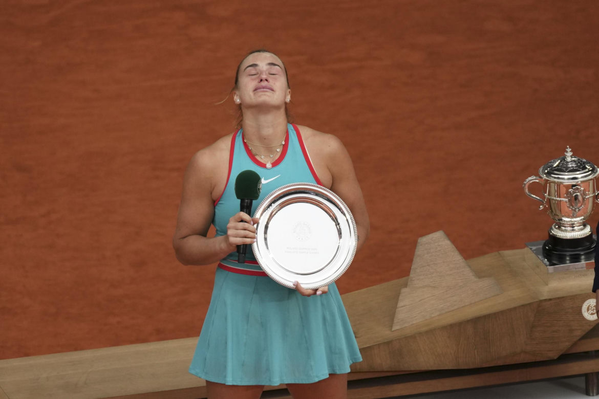 Aryna Sabalenka we łzach po porażce w finale Roland Garros