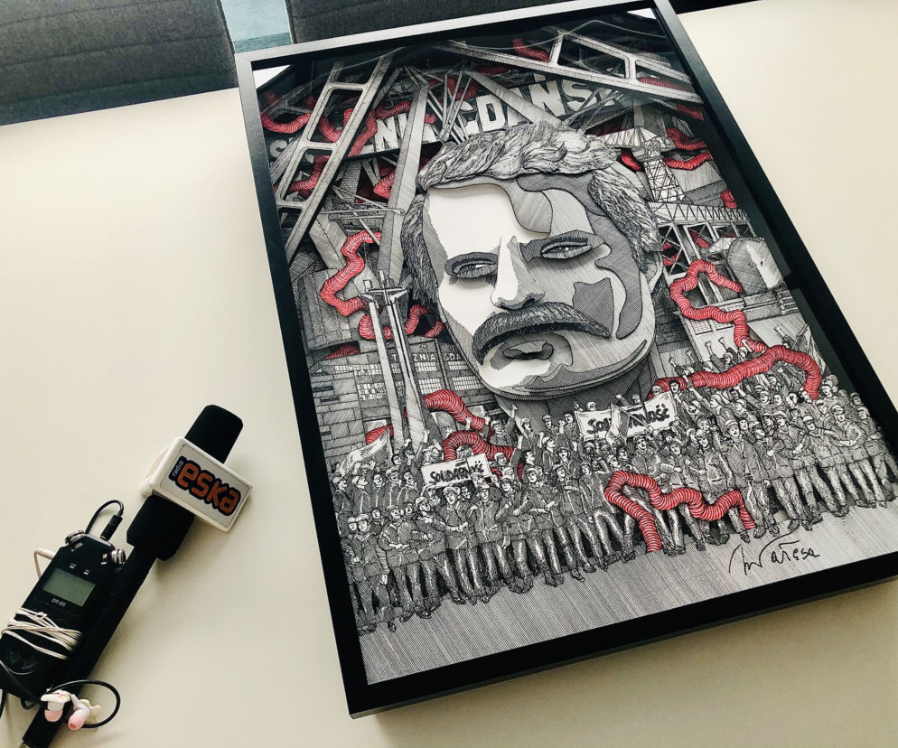 Prace nad przestrzennym portretem Lecha Wałęsy trwały ponad miesiąc.  