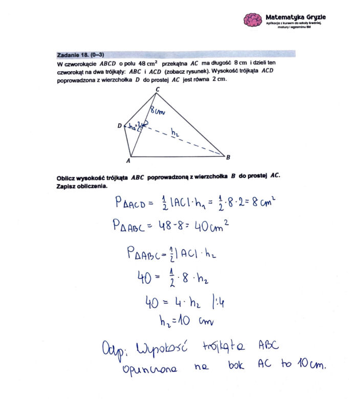 Egzamin ósmoklasisty 2023 matematyka - ROZWIĄZANE ZADANIA, ARKUSZ CKE