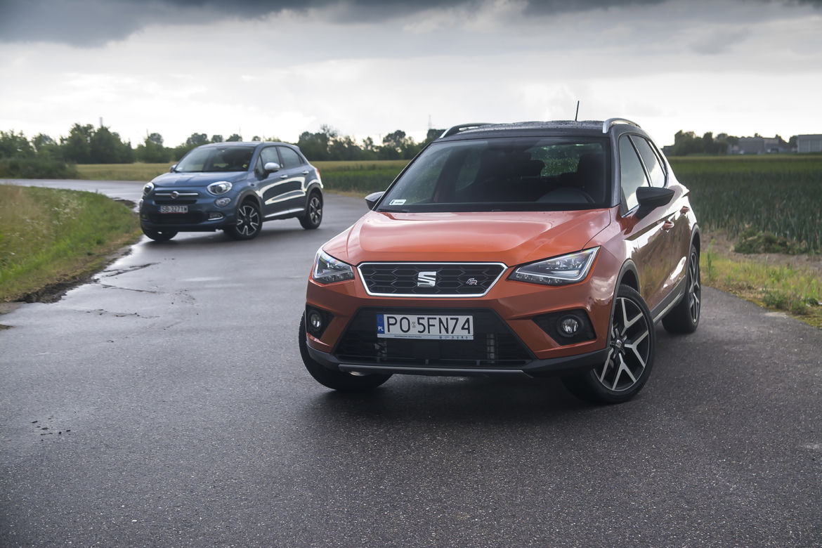 Fiat 500X Mirror 1.4 MultiAir 140 KM vs. Seat Arona 1.5 TSI 150 KM FR
