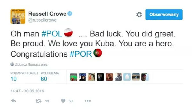 Russel Crowe smutny