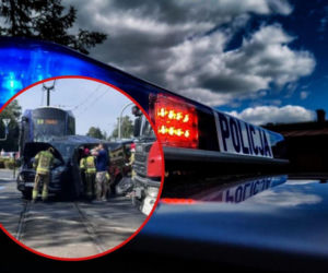 Wypadek na skrzyżowaniu. Tramwaj uderzył w busa