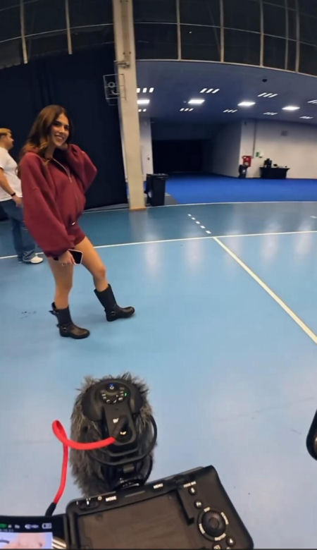 Roxie Węgiel grała w kosza na słynnej arenie