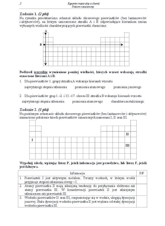 Arkusz rozszerzony chemia matura 2014
