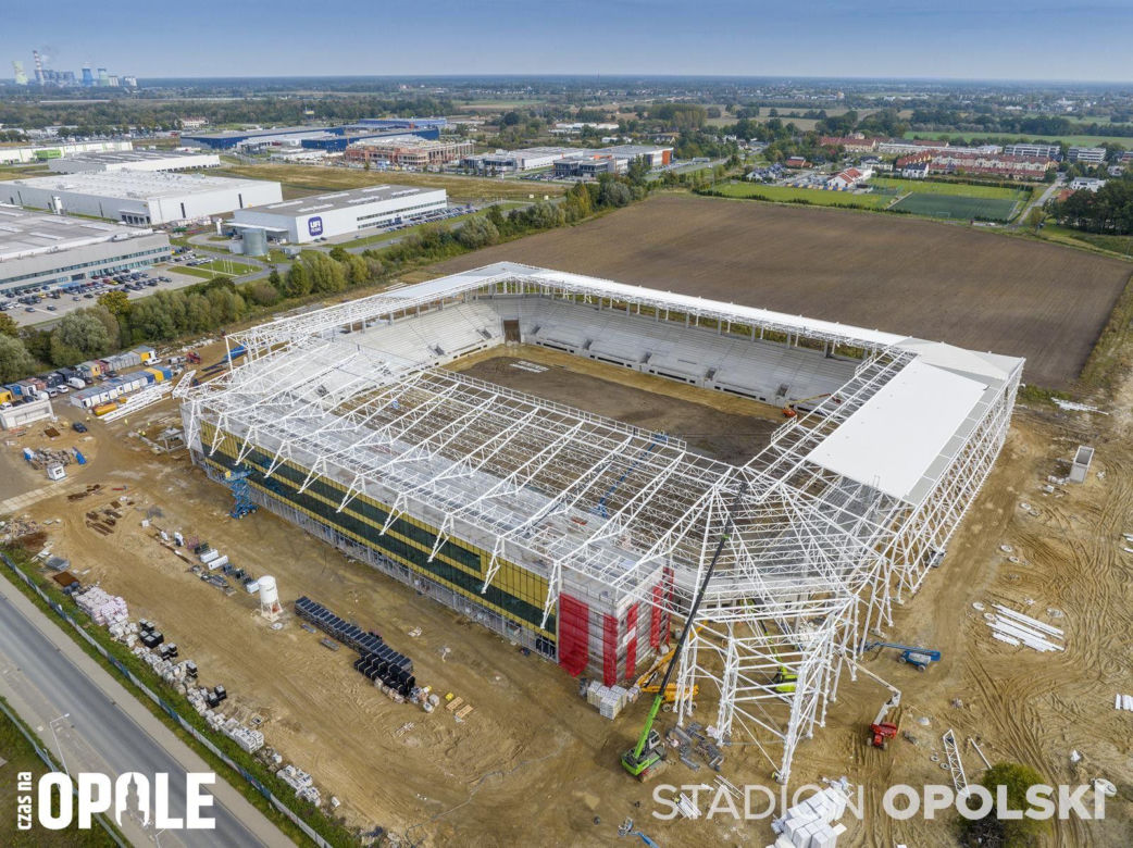 Stadion Opolski w budowie. Najnowsze zdjęcia