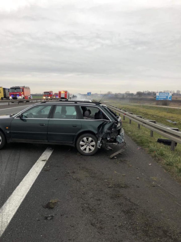 Pożar samochodu na A2 koło Poznania