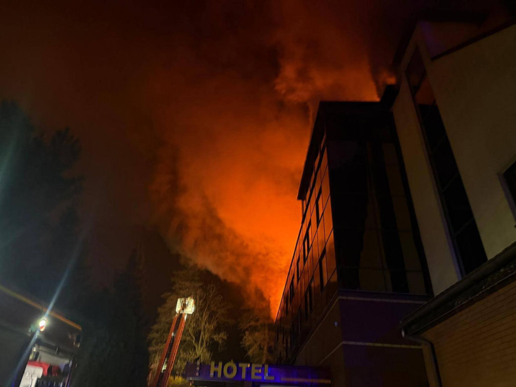 Pożar hotelu w Tychach