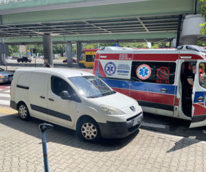 Ojciec z dzieckiem rozjechani przez samochód. Wypadek na rondzie Starzyńskiego