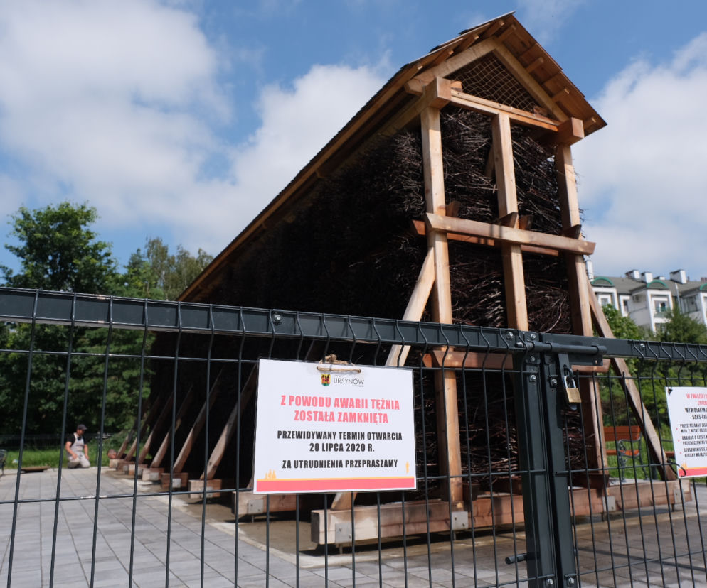 Ulewa zalała tężnie na Ursynowie
