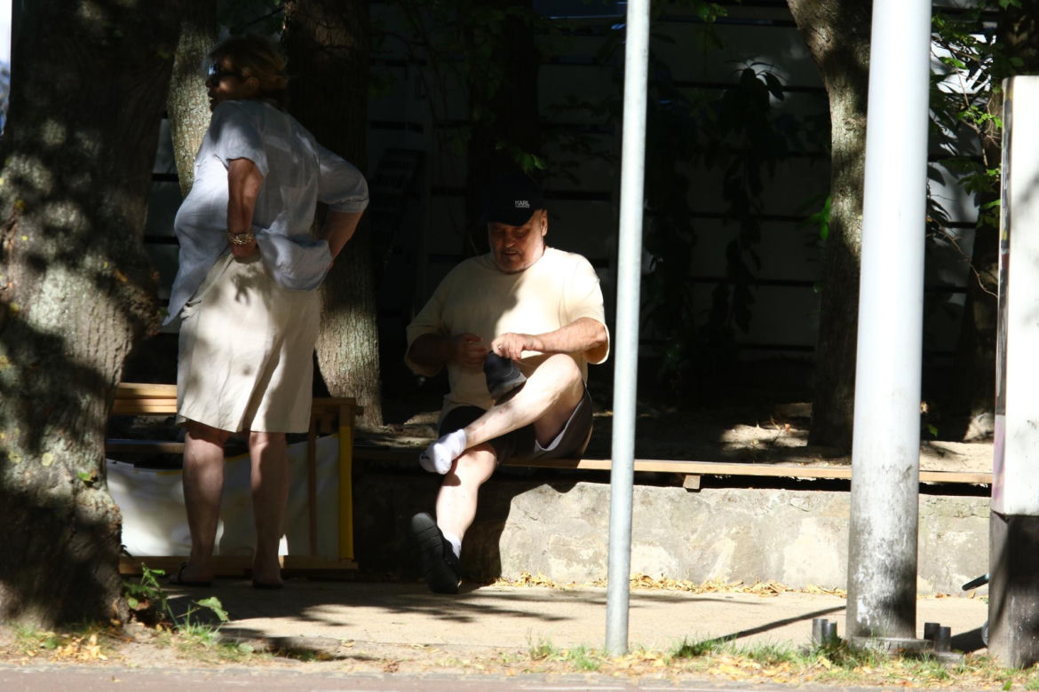 Marian Lichtman na plaży