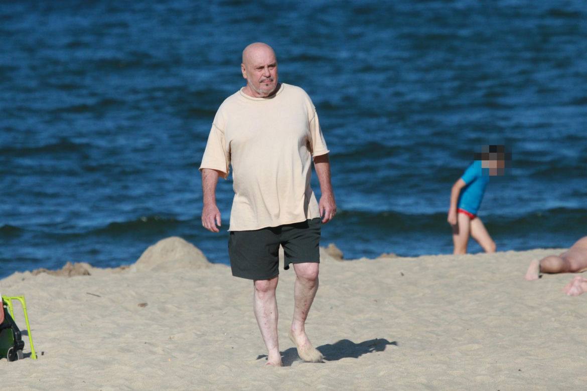 Marian Lichtman na plaży