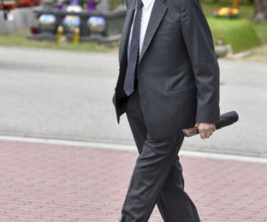 Tadeusz Sznuk na pogrzebie Knapika