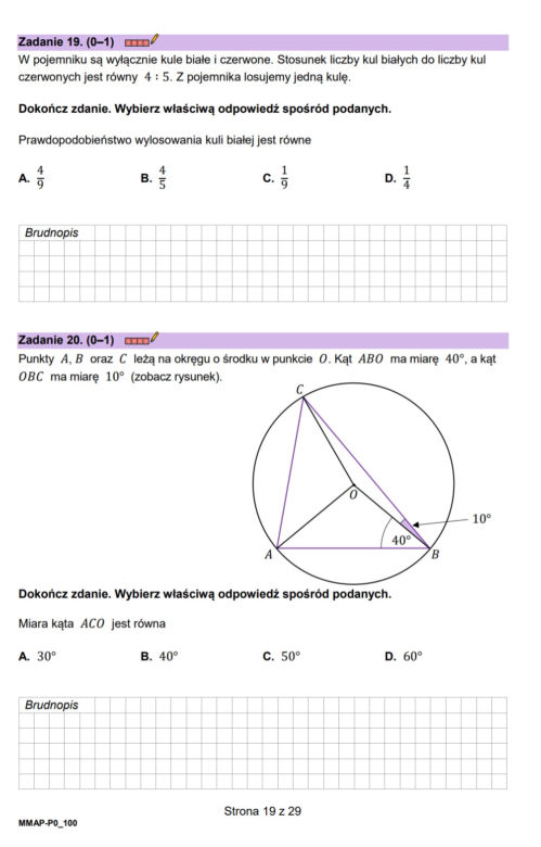 Matura próbna 2023 - Matematyka., arkusze zadań