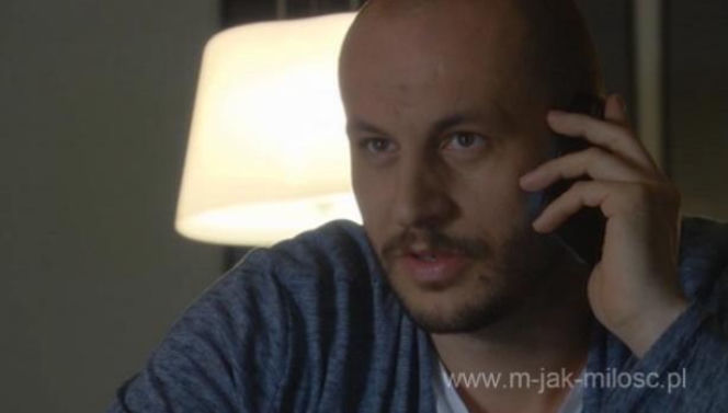 M jak miłość odc. 1014. Robert Lubiński (Tomasz Borkowski)