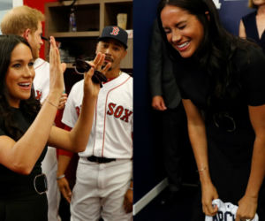 Meghan Markle i książę Harry na meczu
