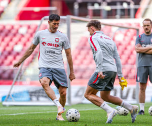 Robert Lewandowski i trening reprezentacji Polski