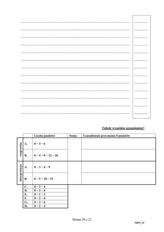 Arkusze CKE - matura j. polski - poziom podstawowy 8.06.2020 r. - ODPOWIEDZI