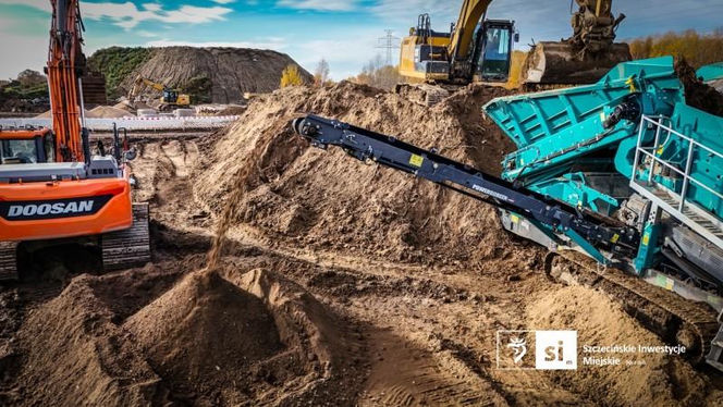 Usuwanie rdestowca na budowie Trasy Północnej