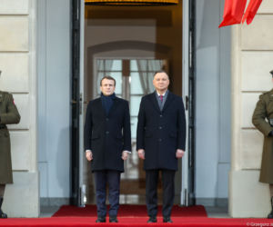 Spotkanie Prezydenta Andrzeja Dudy z Prezydentem Emmanuelem Macronem
