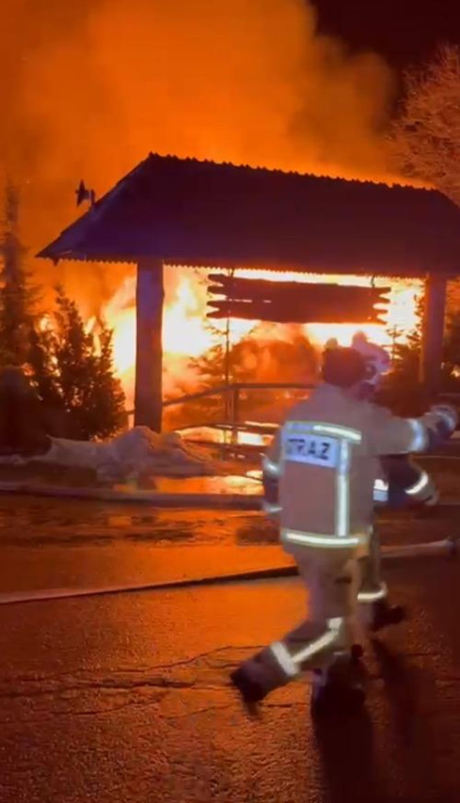 Dramat na weselu. 100 osób uciekało z płonącej karczmy. Ogień objął cały budynek