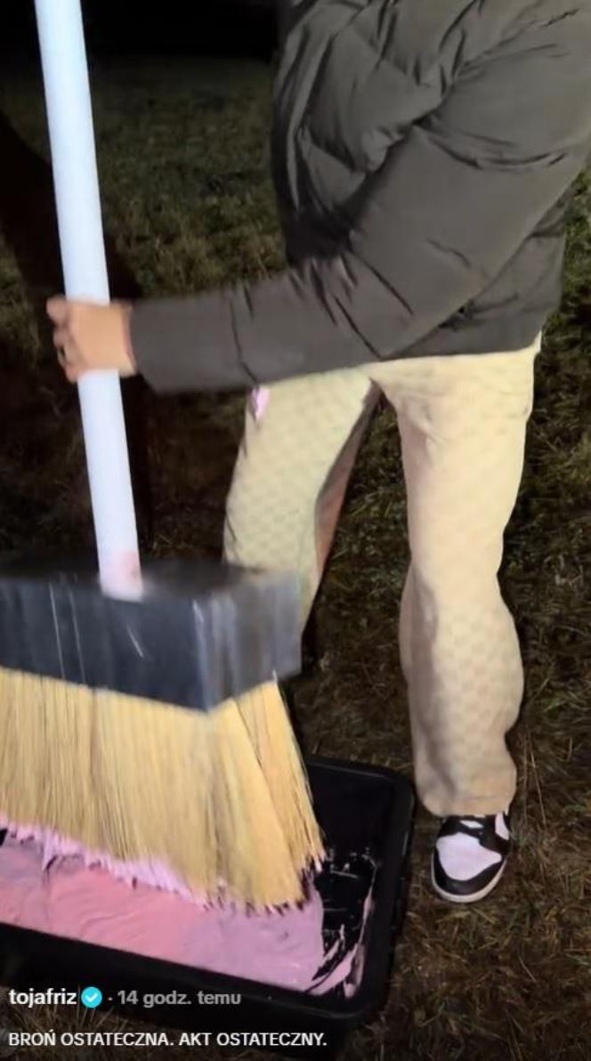 Friz z córką na straszeniu dzików