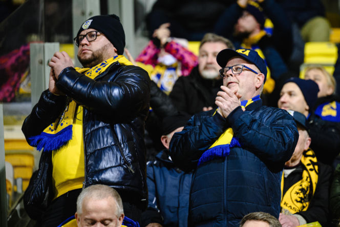 Arka Gdynia - Lechia Gdańsk: Zdjęcia kibiców z derbów Trójmiasta w ramach 23. kolejki PKO BP Ekstraklasy