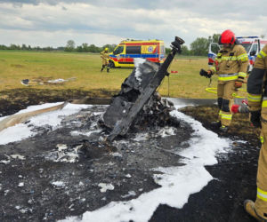 Wypadek wiatrakowca w Baranowie (14.05.2026)